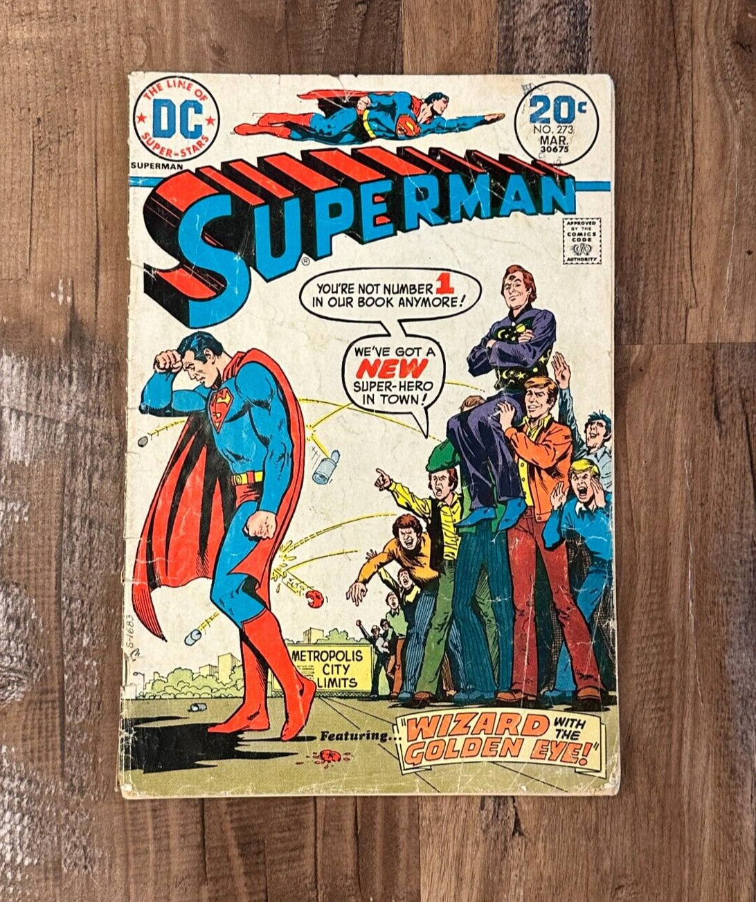 Superman #273 The Wizard with the Golden Eye 1974 DC Comic Book