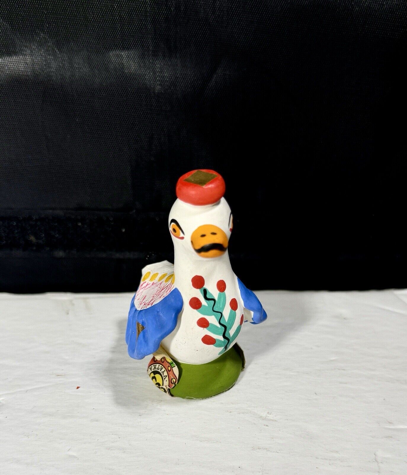 Vintage Dymkovo Doll Clay Duck Souvenir Russian Soviet Vyatka Kirov Number 1801