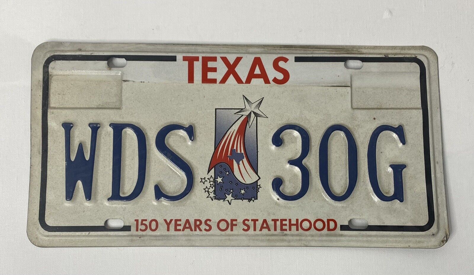 1990 Texas License Plate WDS 30G
