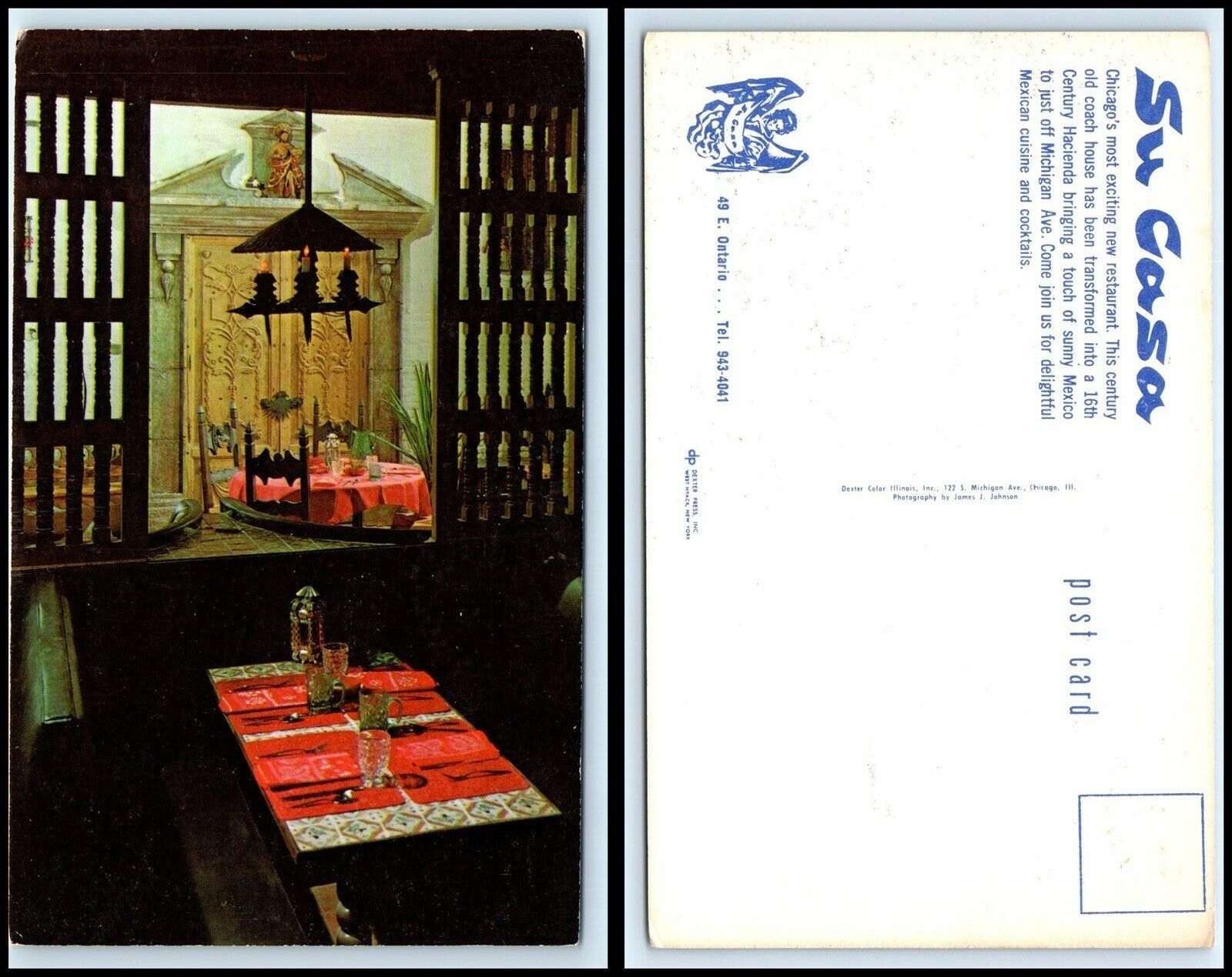 ILLINOIS Postcard - Chicago, Su Casa Restaurant R25