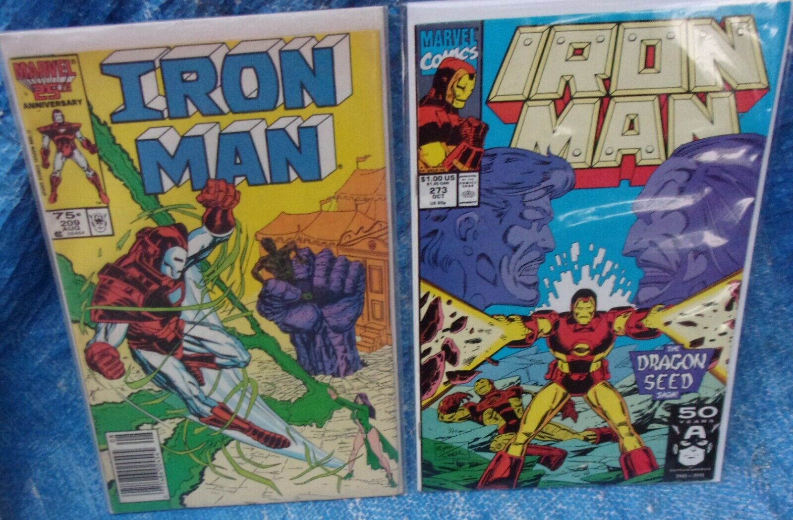 Marvel Comics Iron Man Lot # 209 & 273 Morgan Le Fey Werewolf By Night Avengers