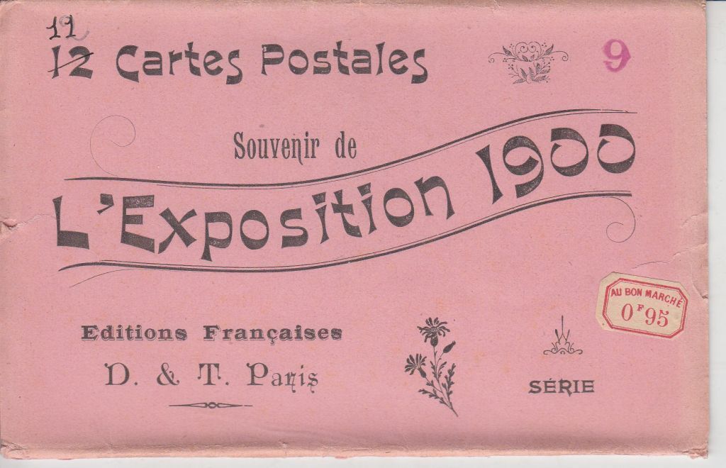 EXPO 1900 Paris France 12 Vintage Postcards with Original Folder Series 9 (L5679)