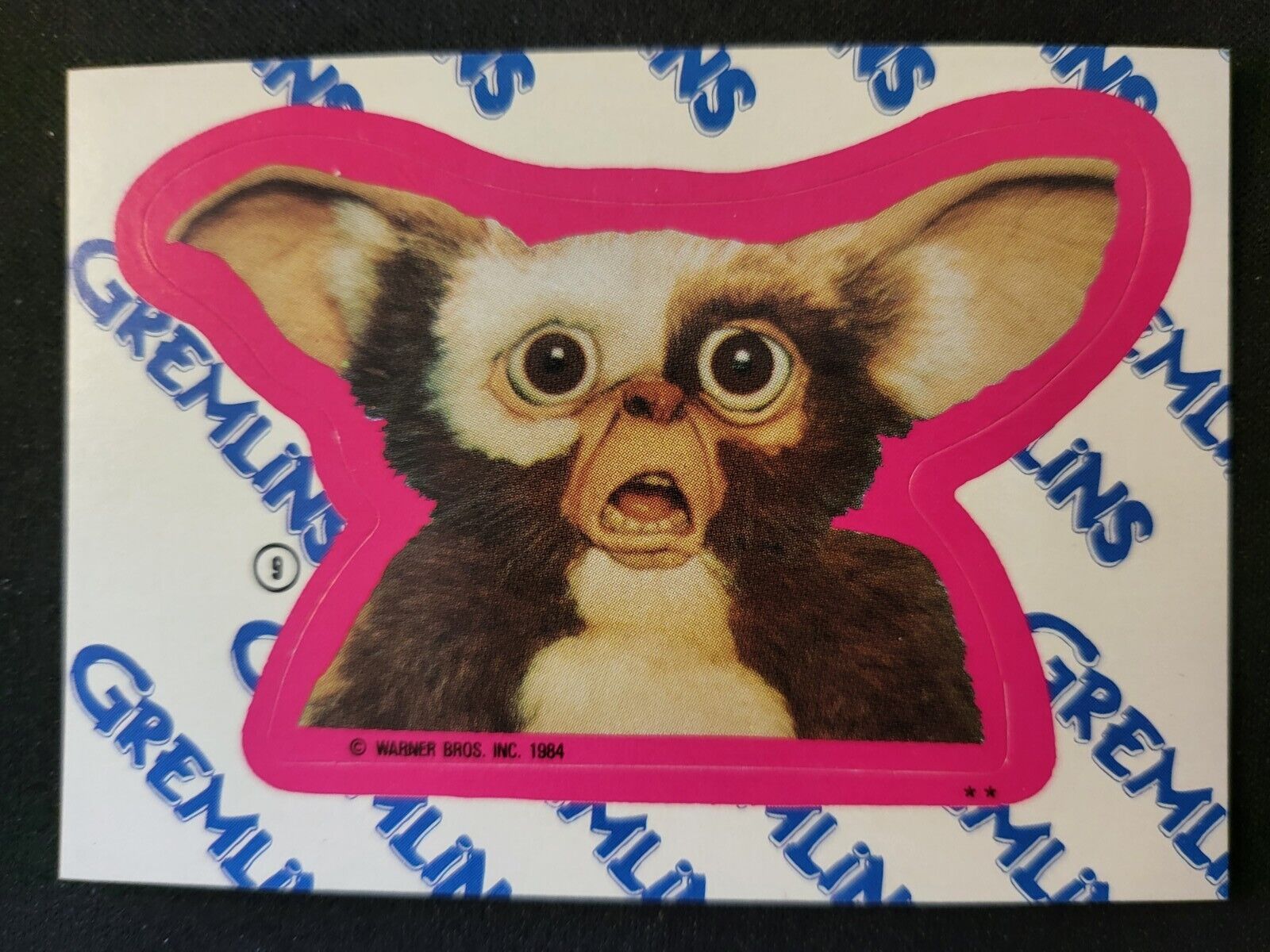 1984 Topps Gremlins GIZMO STICKER Card #9