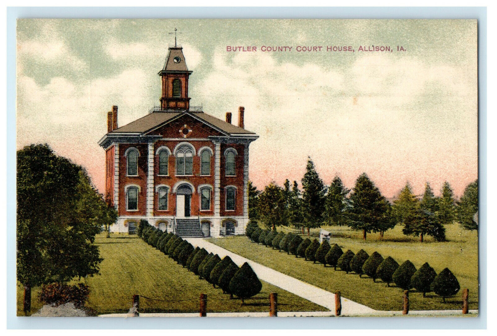 c1910s Butler Court House, Allison, Iowa IA Antique Unposted Postcard