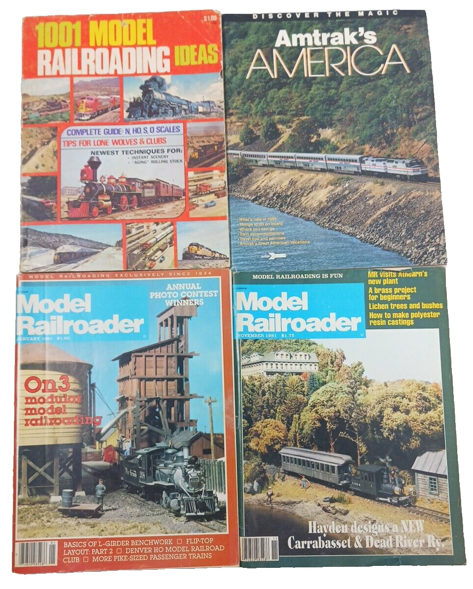 1001 Model Railroading 1967, 2 Modern Railroader 1981, Amtrak\'s America 1990 #S4