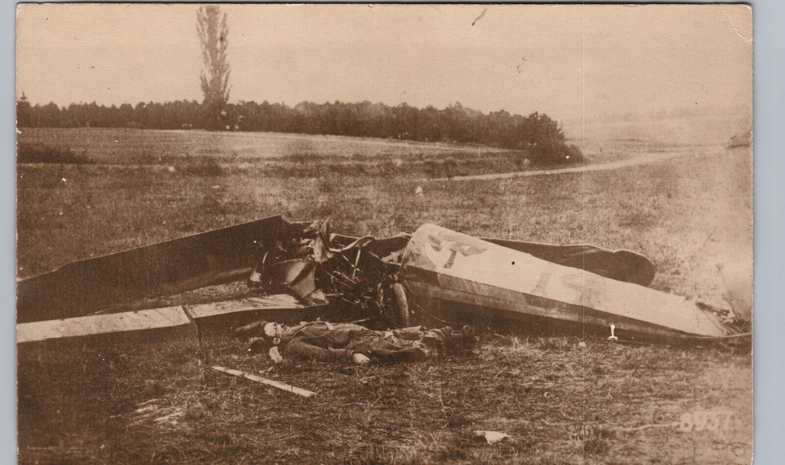 WW1 DEAD AVIATOR quentin roosevelt real photo postcard rppc war airplane teddy