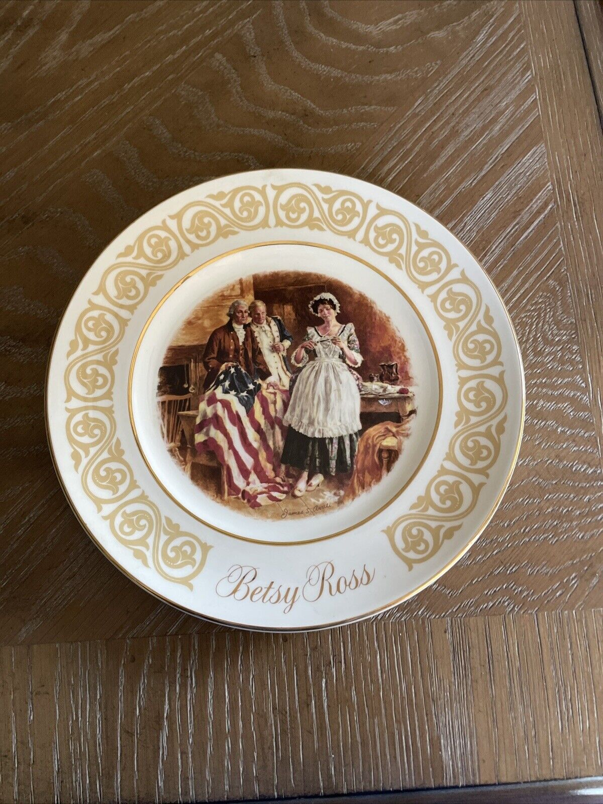 Betsy Ross Collector Plate Patriot Flag Maker, Avon 1973