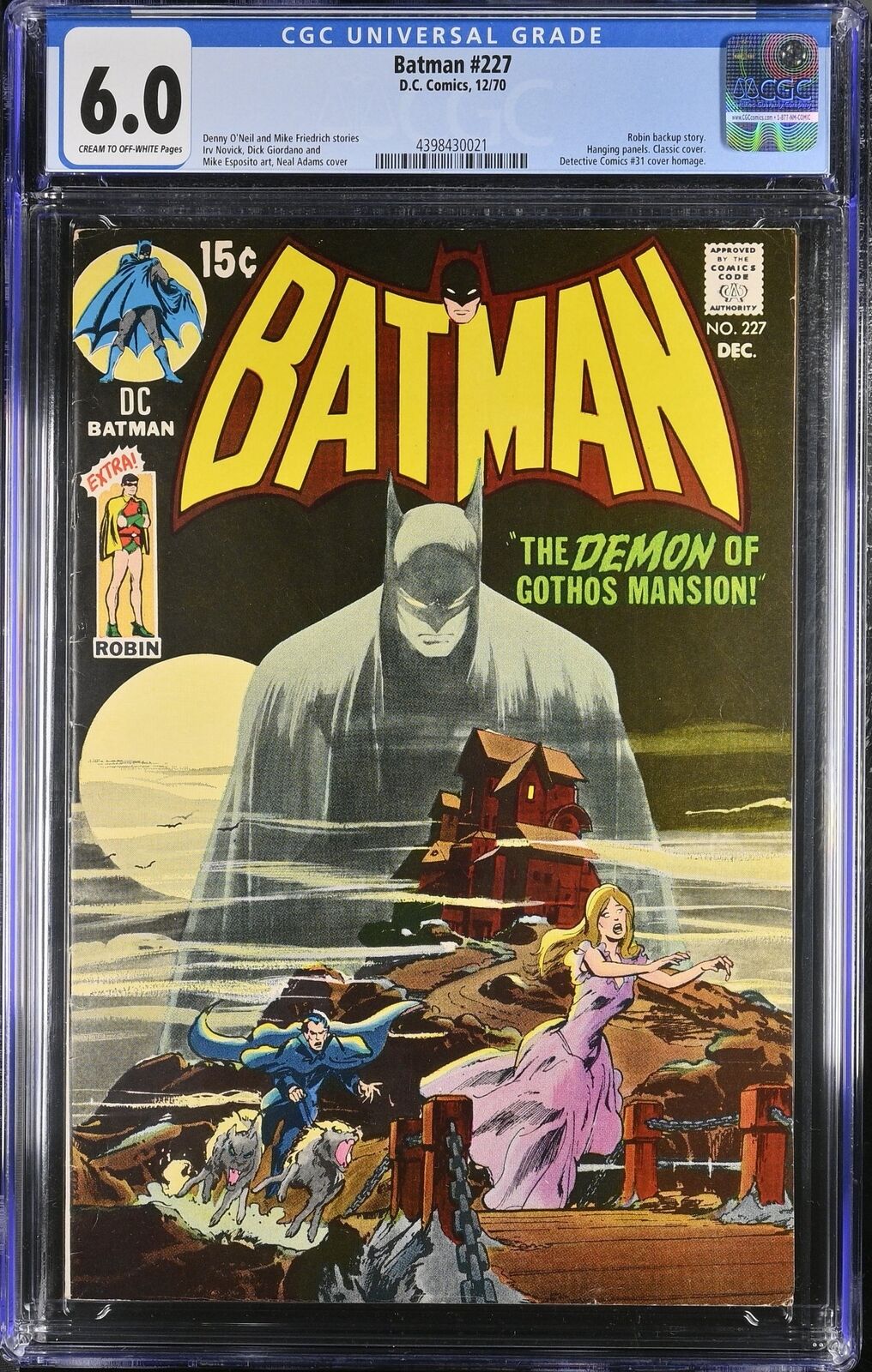 Batman #227 CGC FN 6.0 Detective Comics #31 Homage Classic Neal Adams