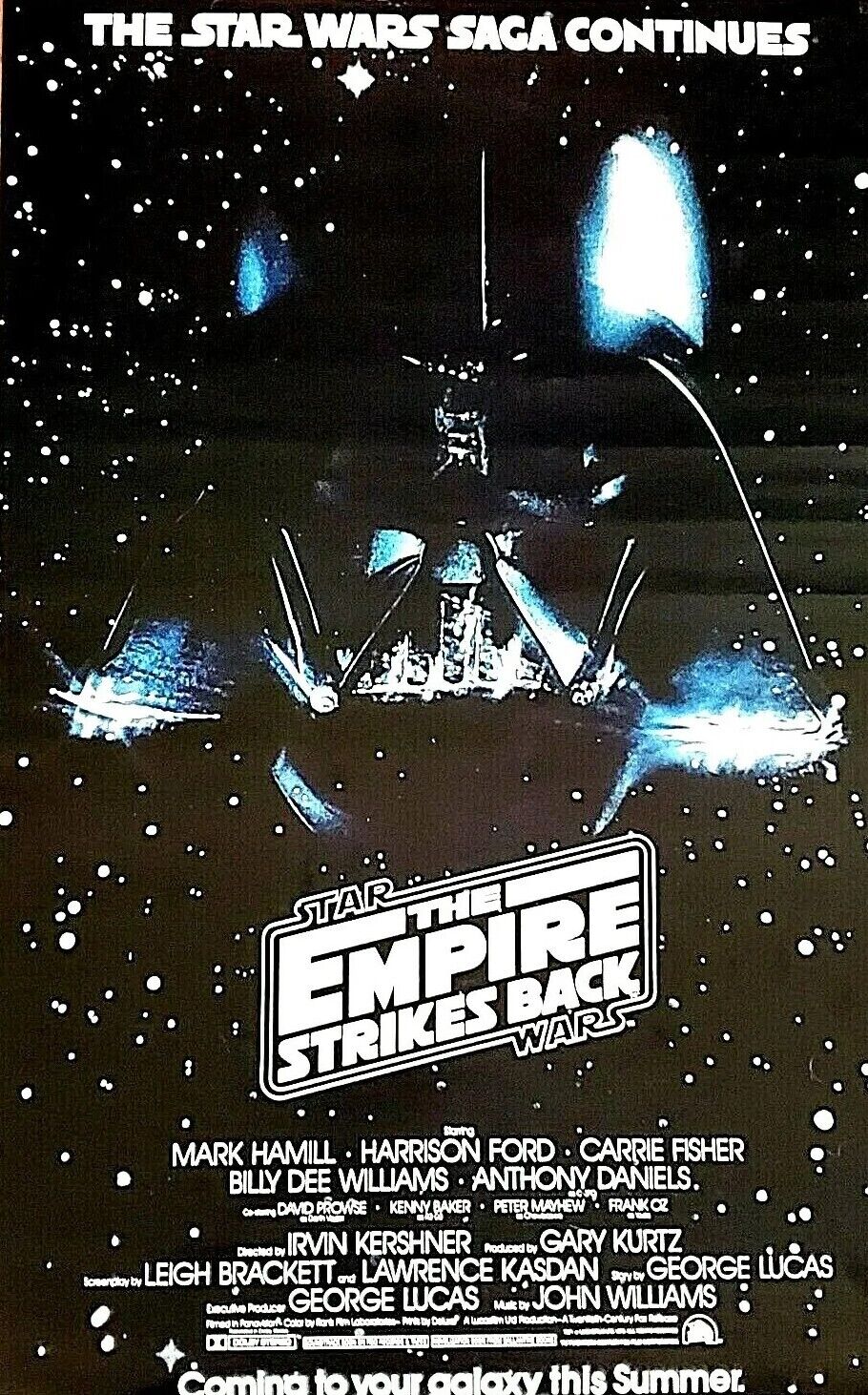 Authentic 1983 Star Wars EMPIRE STRIKES Original Vintage ROLLED Poster 22\