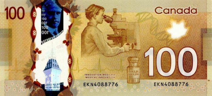 Canada - 100 Canadian Dollar Polymer - P-110 - 2011 Dated Foreign Paper Money - 