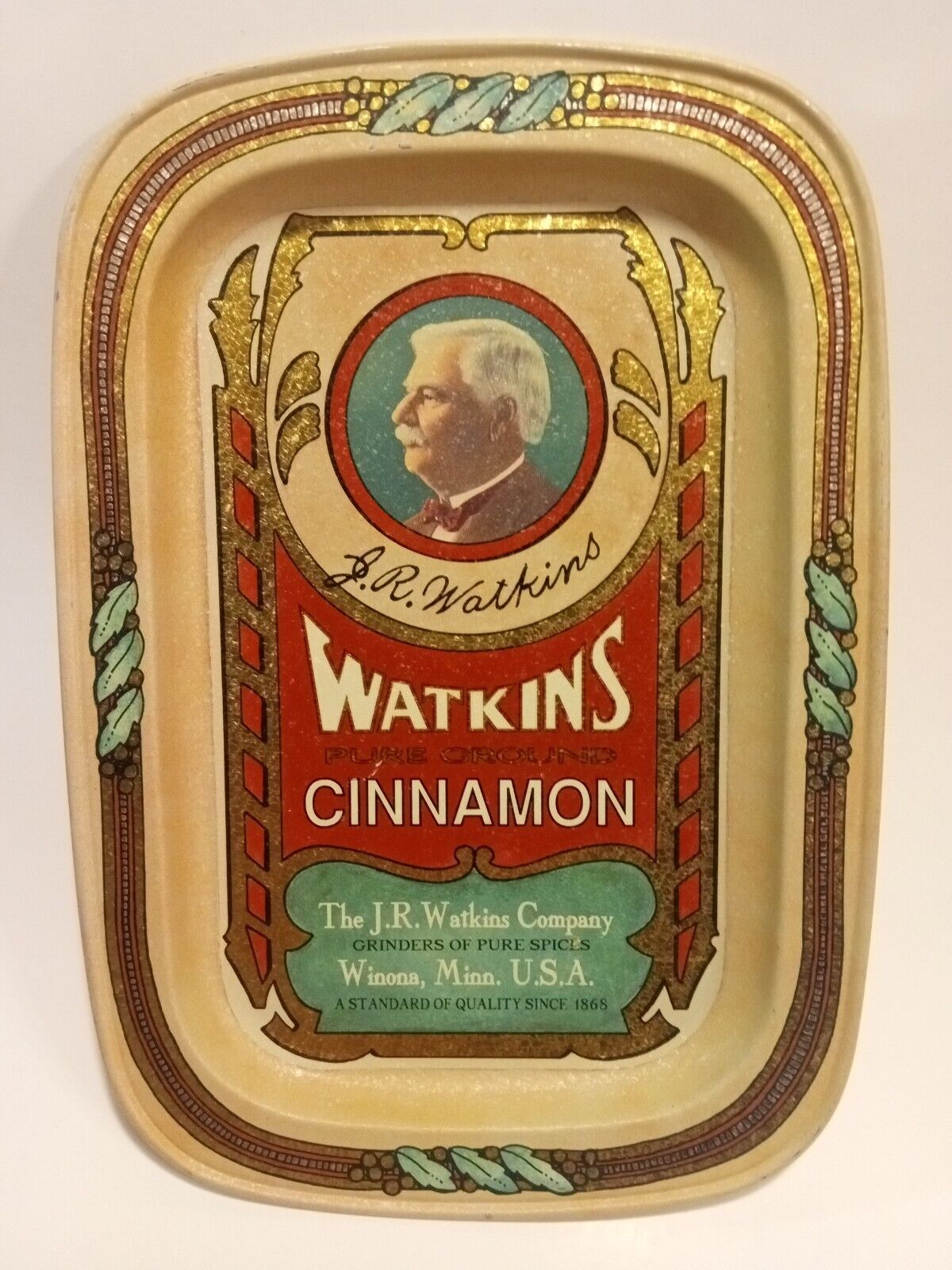 Watkins Pure Ground Cinnamon Heritage Tray 125th Anniversary