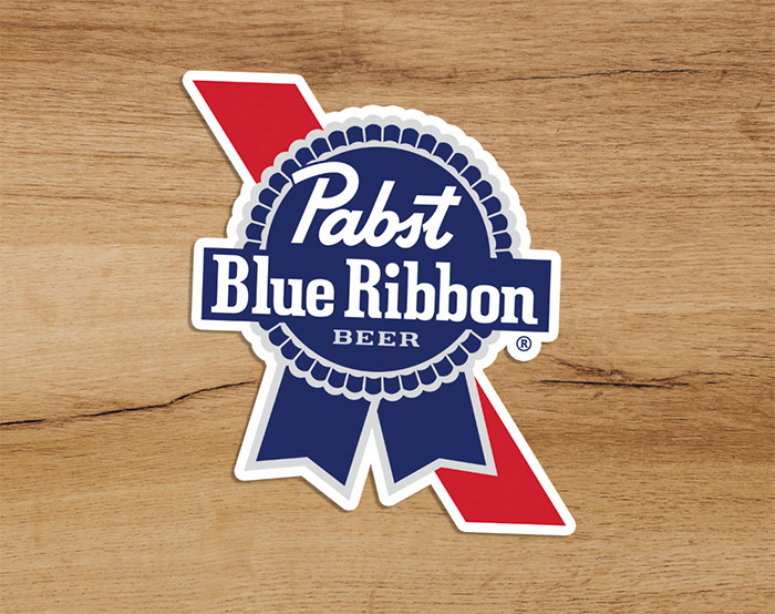 PBR Pabst Blue Ribbon Beer Logo Premium Quality Vinyl Large Sticker Decal 6 inch