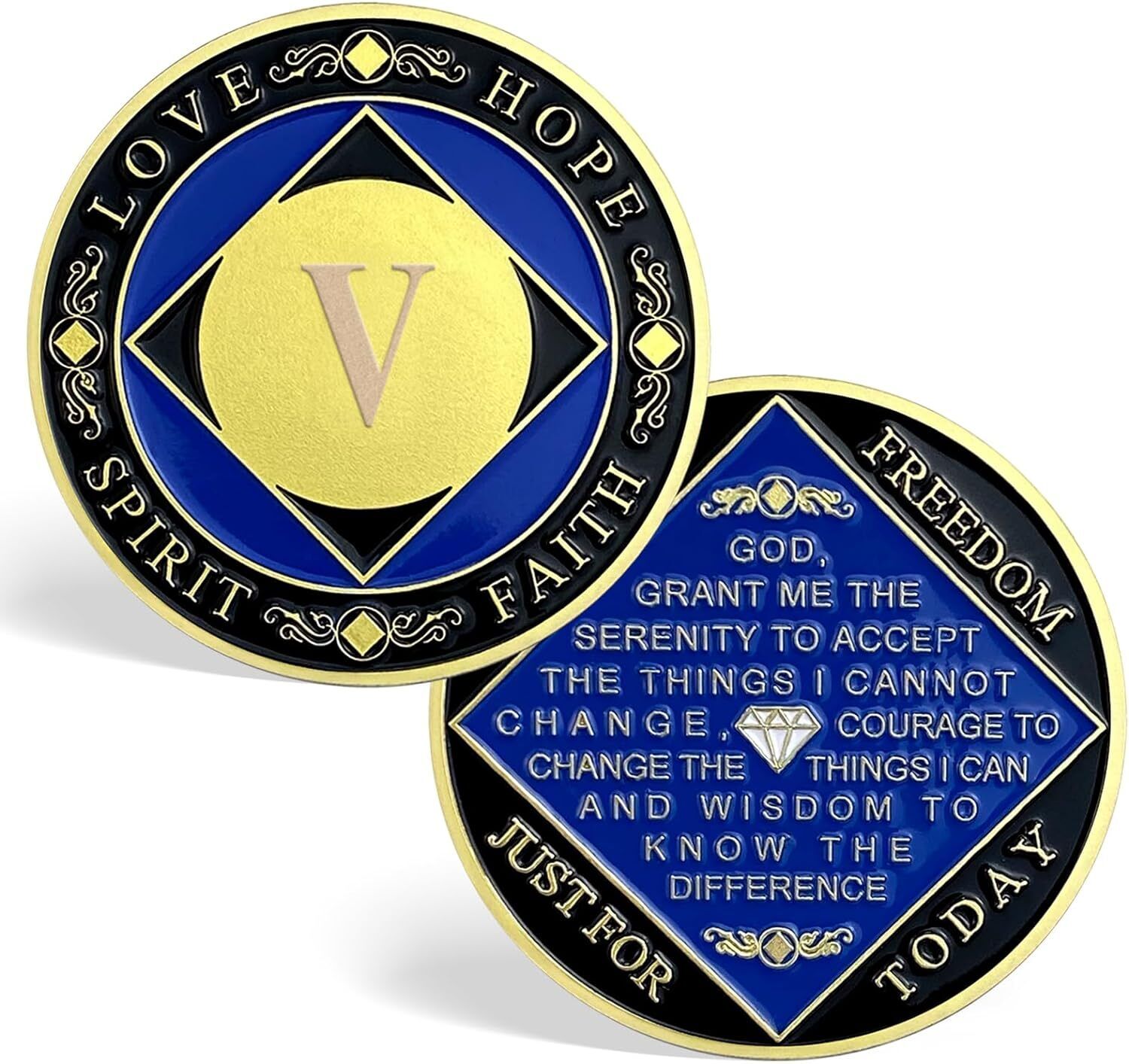 5 Year NA Medallions Recovery Chips Narcotics Anonymous Recovery Gifts Coin