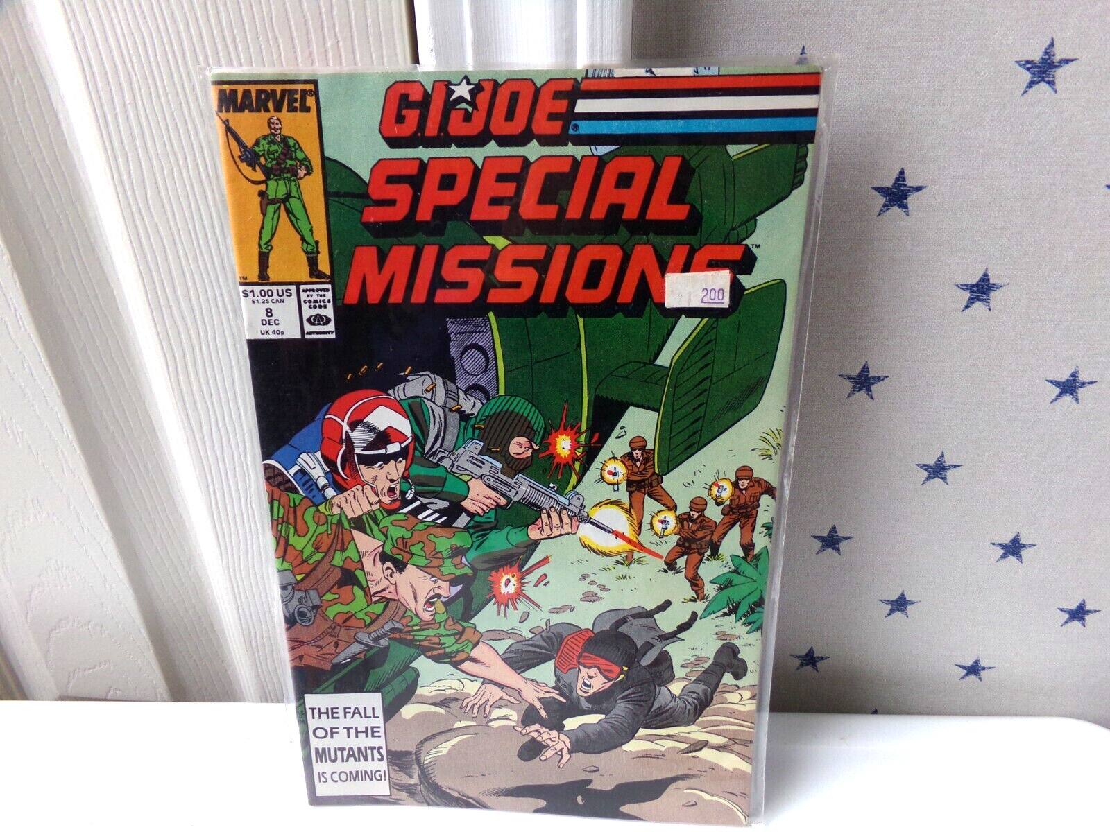 GI Joe Comic Book 8 SPECIAL MISSIONS Vtg #8 1986 Marvel ARAH Real American Hero