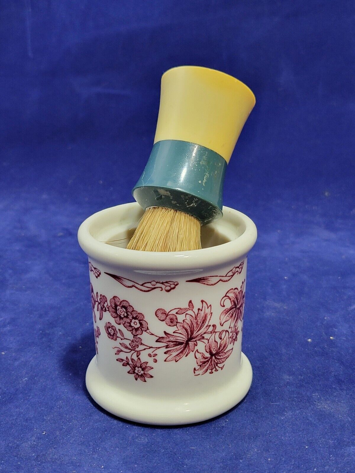 Vintage Ever Ready 200T Shaving Lather Brush & Mayer China Dorothea Small Jar