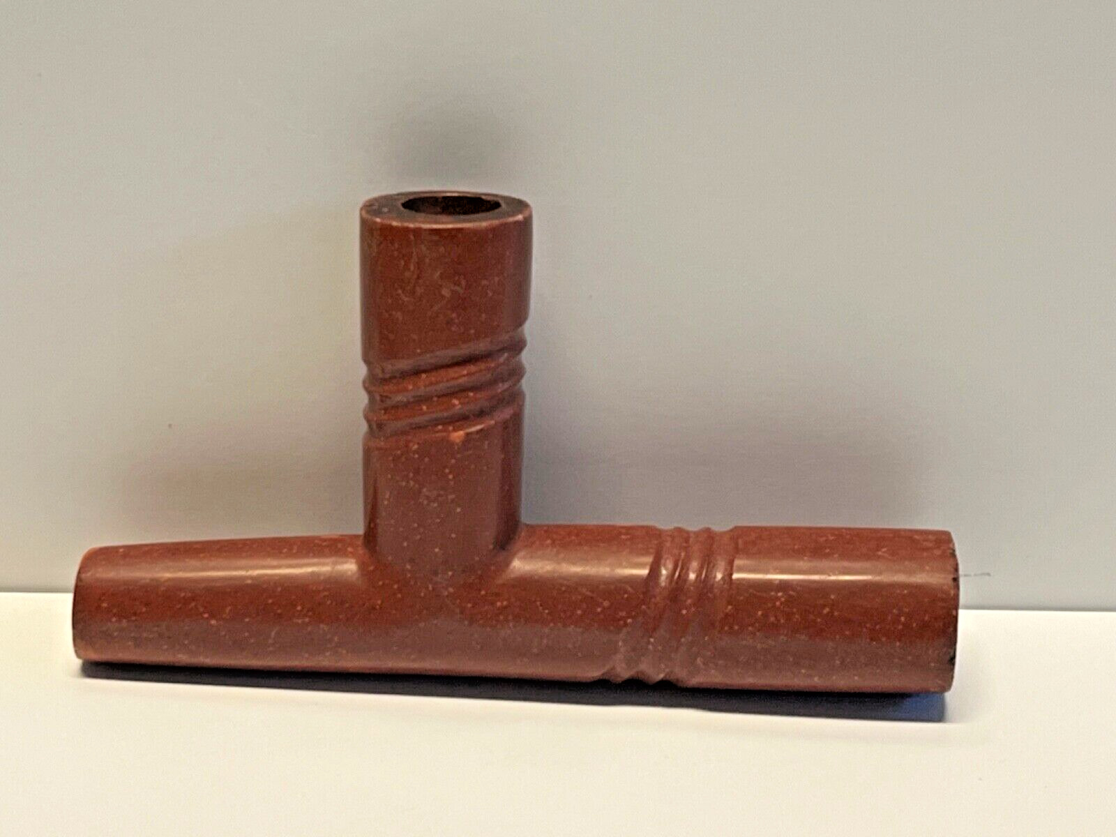 Vintage Antique Native American Indian Catlinite Pipe; Well Smoked; Lot 4  SALE