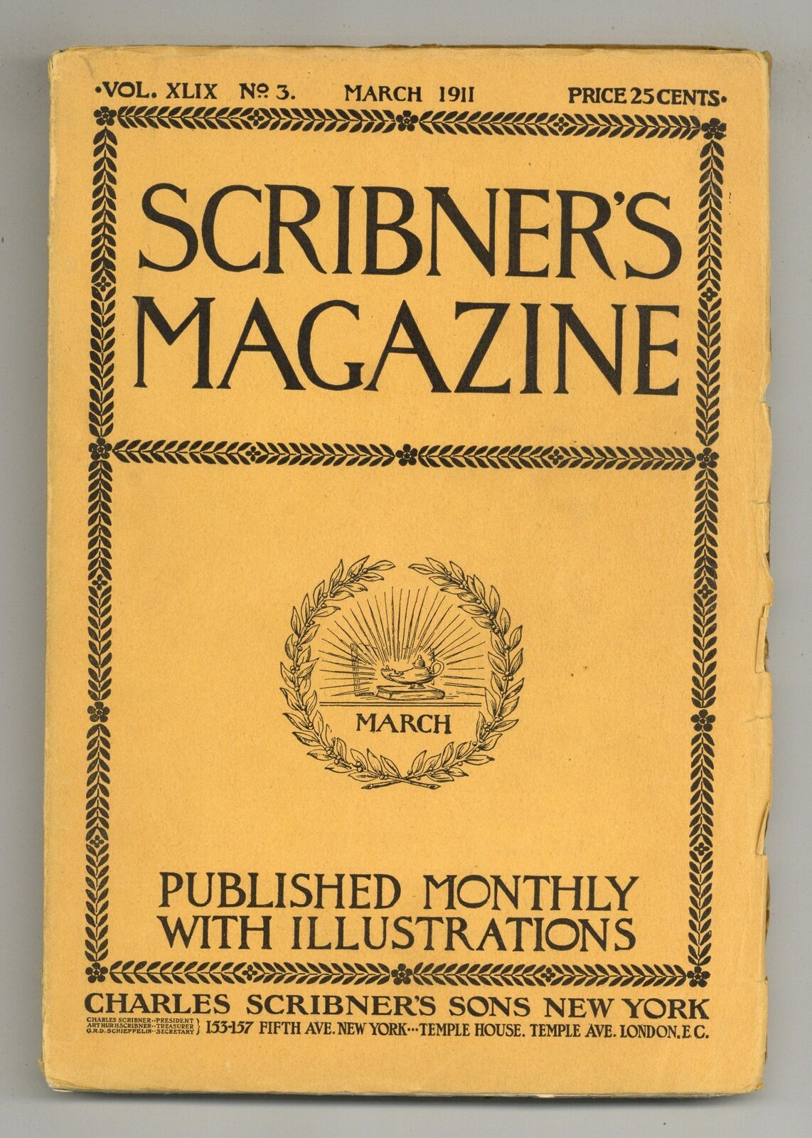 Scribner's Magazine Mar 1911 Vol. 49 #3 GD/VG 3.0