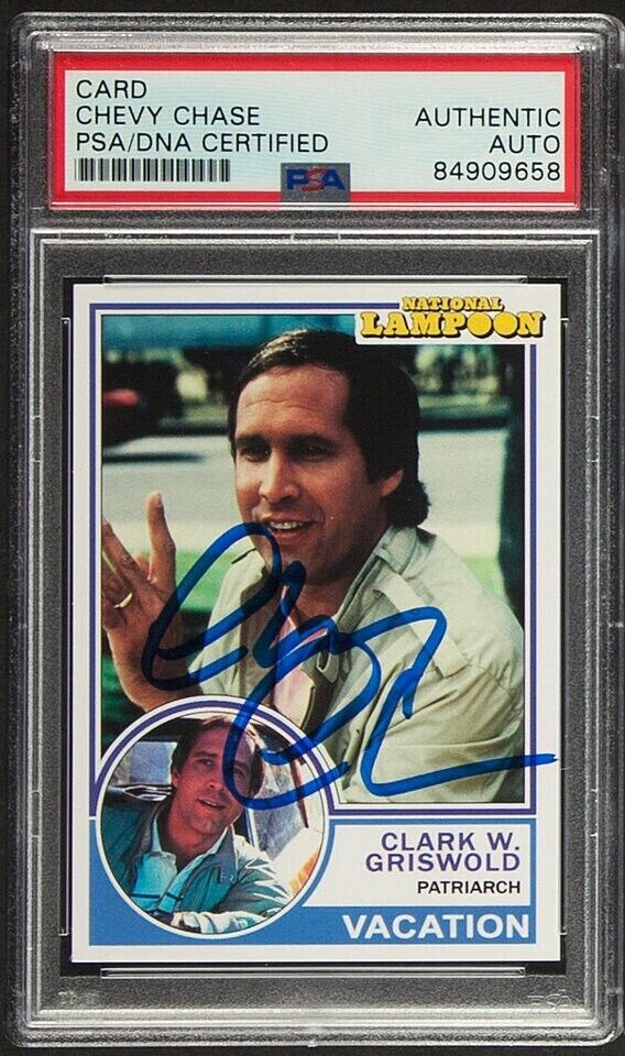 National Lampoon\'s Vacation Custom Card Chevy Chase Signed PSA Authentic Auto