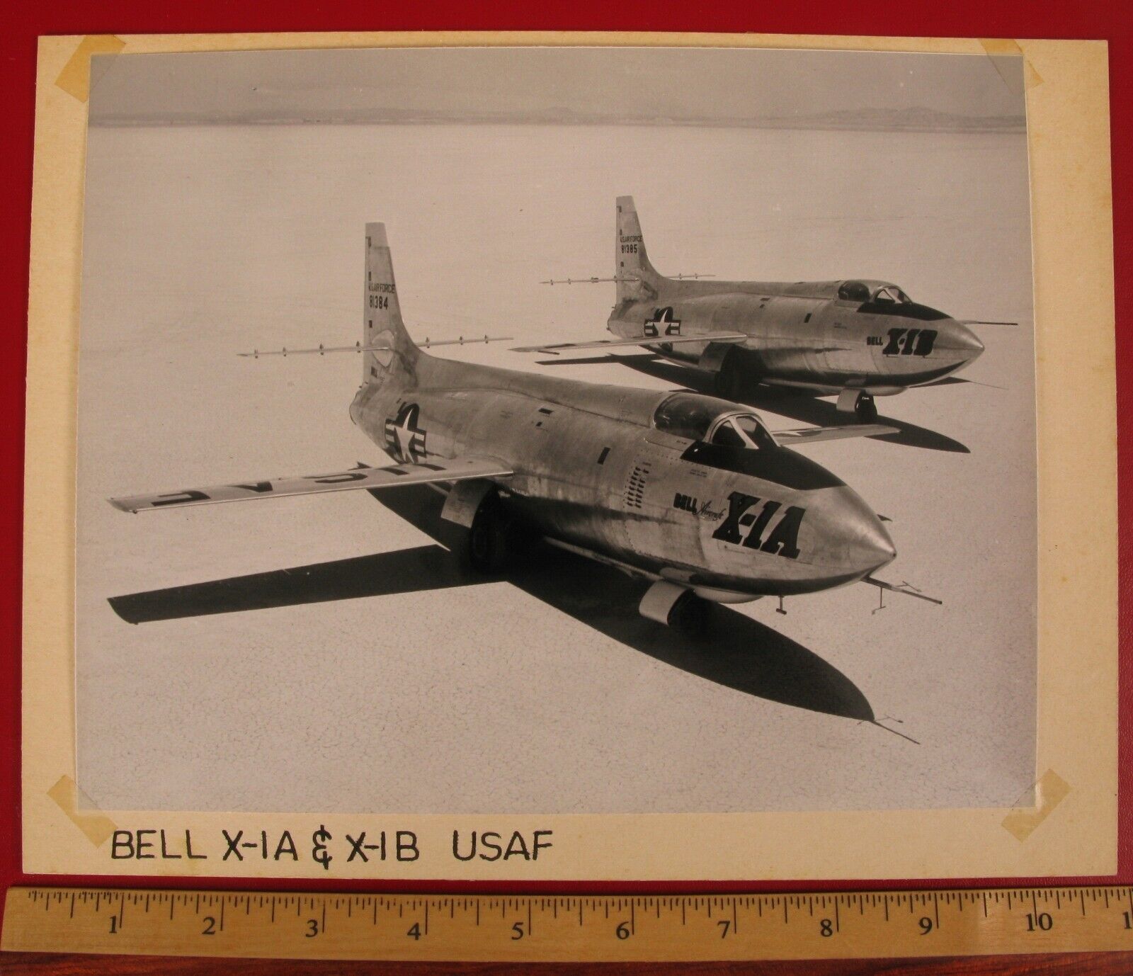 VINTAGE PHOTOGRAPH BELL X-1A AND X-1B USAF USAAF MILITARY AIRPLANE JET AIRCRAFT