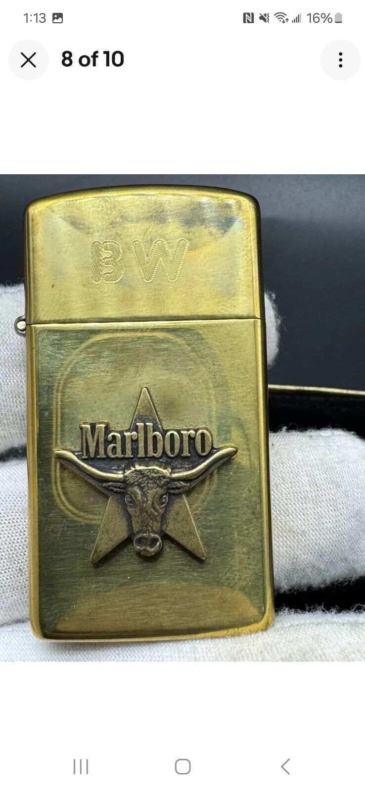 Vintage Zippo 1991 Marlboro Brass Longhorn Star Lighter Engraved JTF 🔥✨