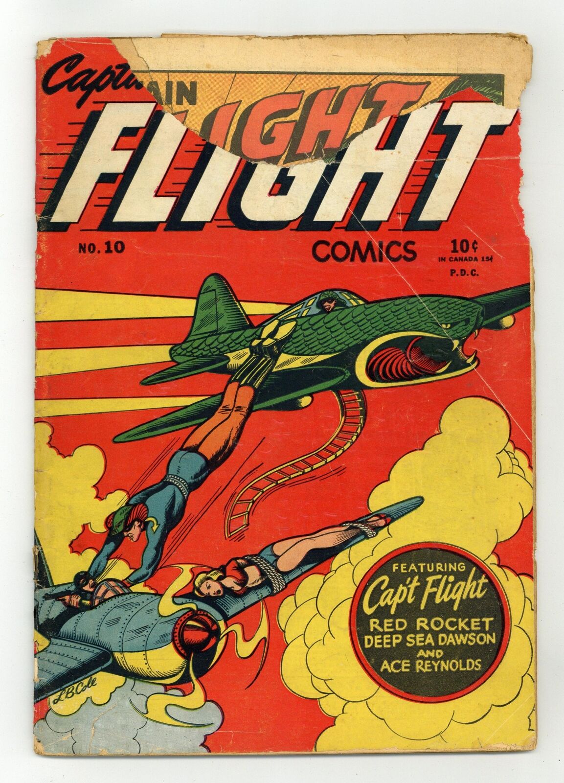 Captain Flight Comics #10 FR 1.0 1945