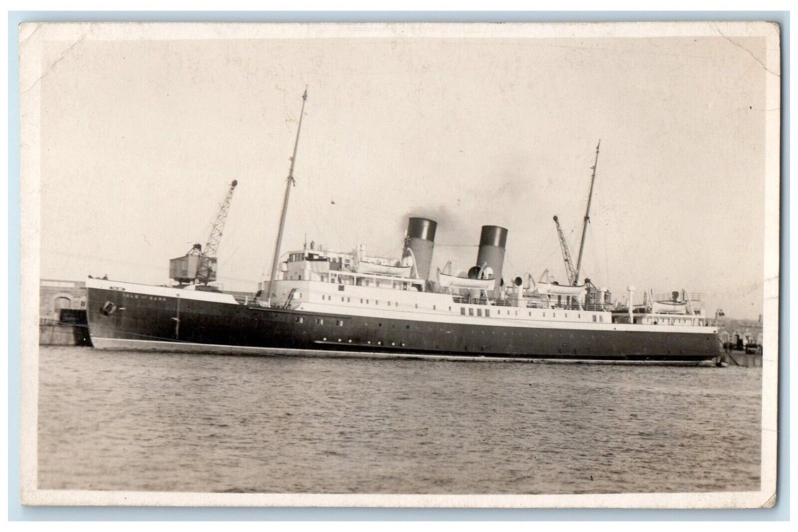 c1940\'s Isle Of Sark Steamer Ship SS RPPC Photo Posted Vintage Postcard