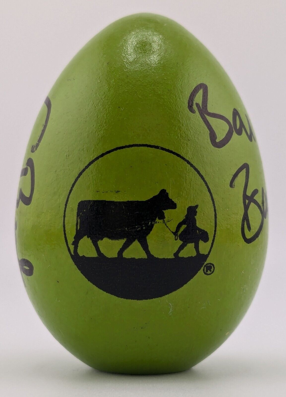 Rare President George HW Bush Barbara Bush Dual Hand Signed Wooden Easter Egg 03