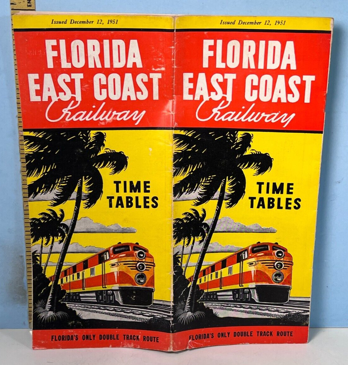 1951 Florida East Coast Railway Time Tables Double Track Route
