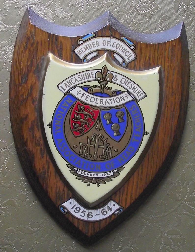 Old University School College Crest Shield Plaque Teacher Lancashire Cheshire