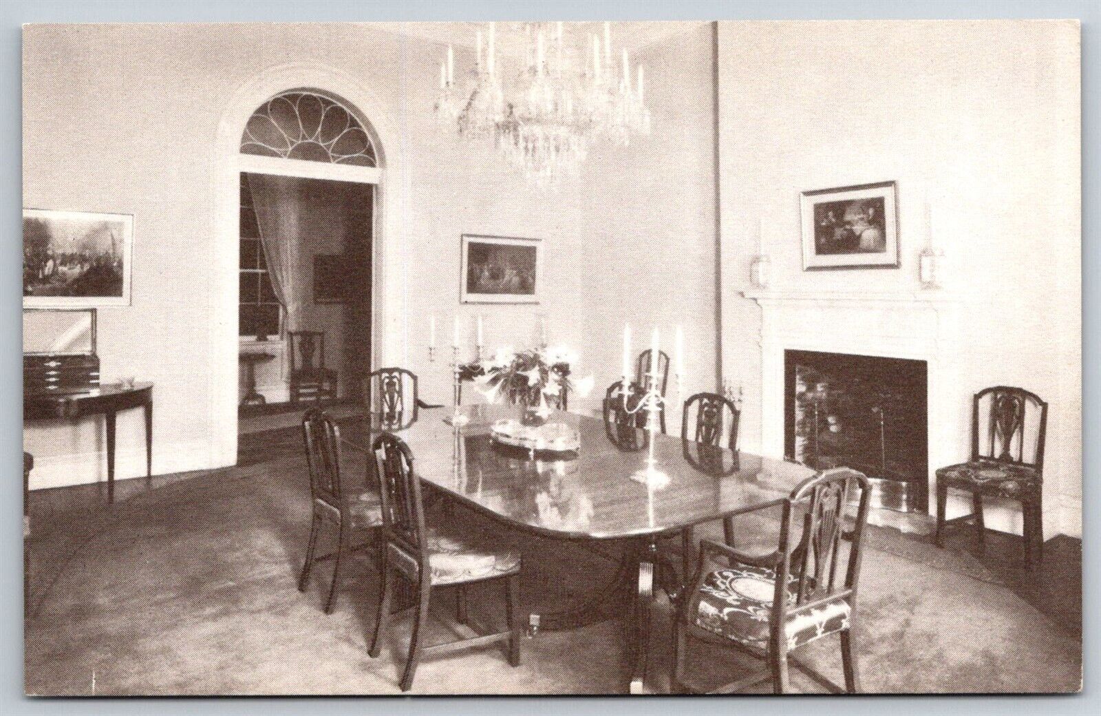 State Dining Room Lee Mansion Arlington National Cemetery VTG Unposted Postcard