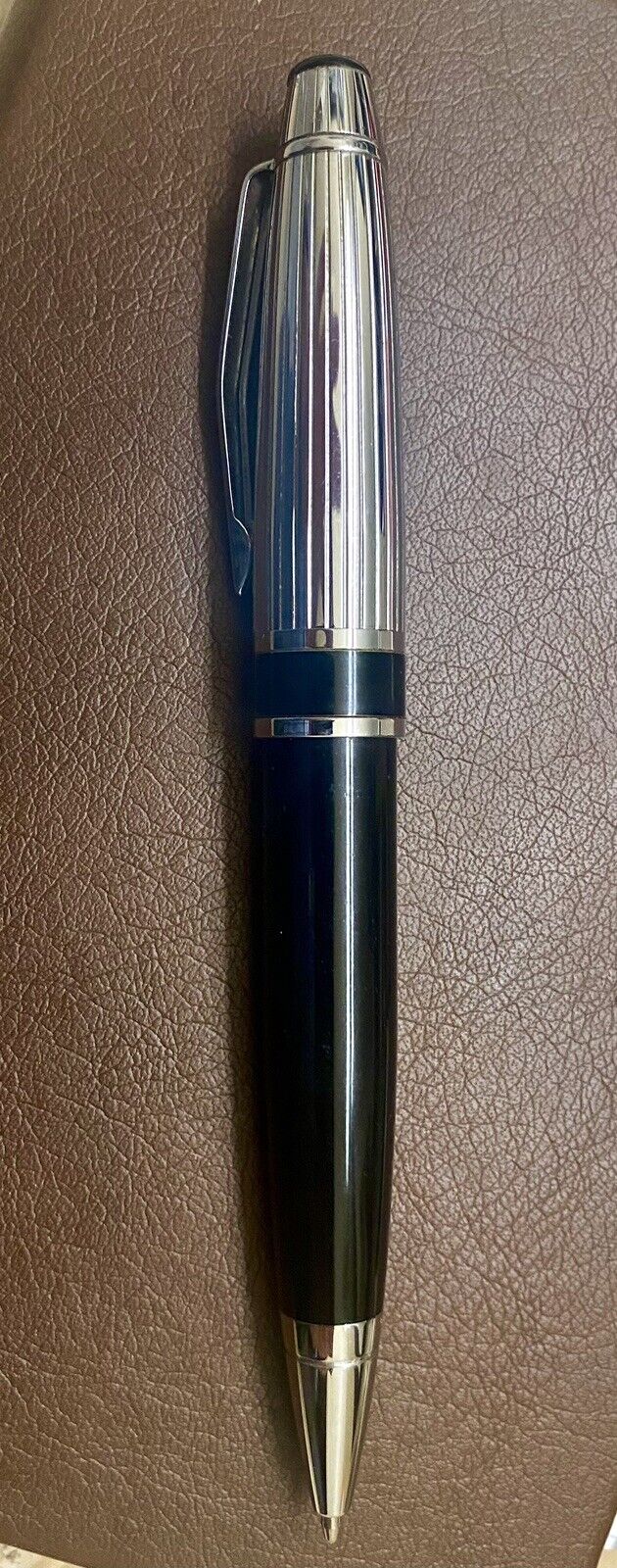 Cross Pen Vintage Silver & Black Ballpoint Pen