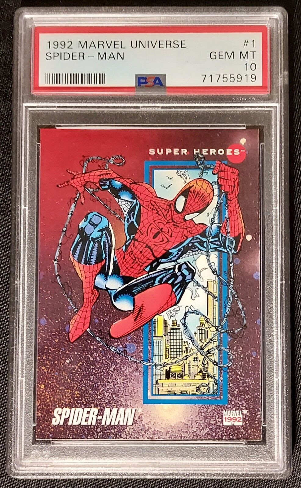 1992 Marvel Universe Spider-Man 🔥 PSA Gem Mint 10 💎 🔥