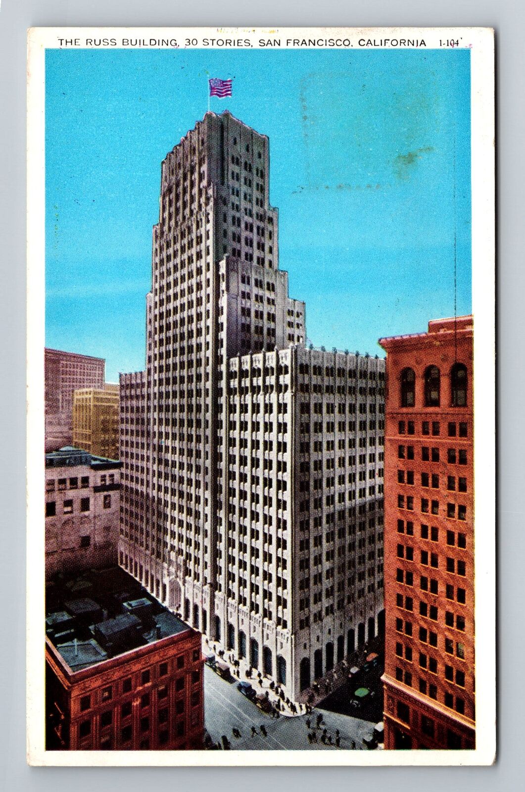 San Francisco CA-California, The Russ Building, c1928 Vintage Postcard