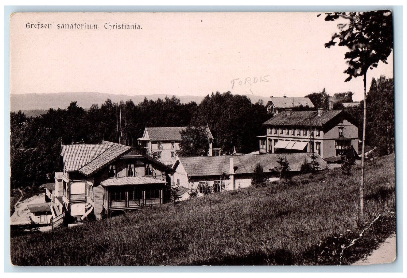 c1910 Gretsen Sanatorium Christiania Oslo Norway Antique RPPC Photo Postcard