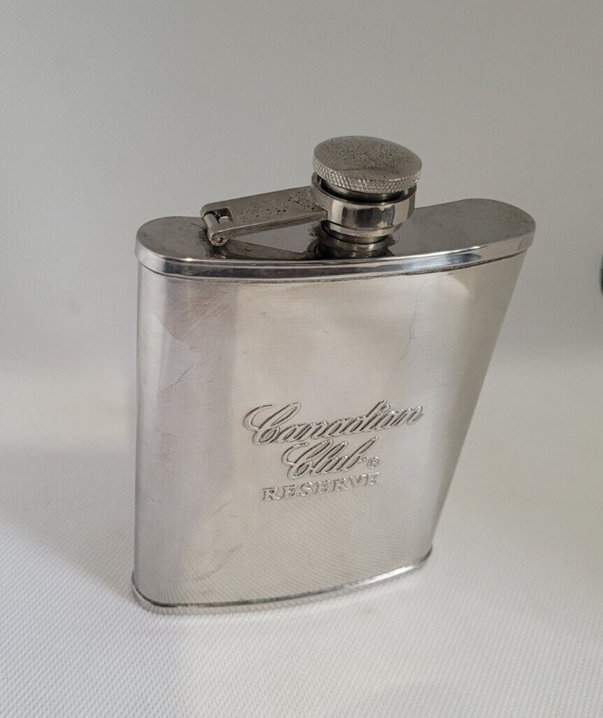 Canadian Club Flask Reserve stainless steel 7 Ouncer.