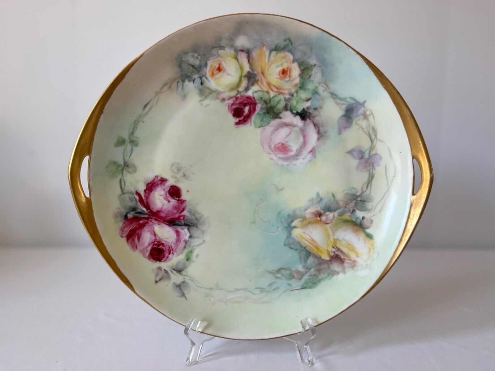 Rosenthal Serving Plate Kronach Bavaria Sylvia Hand Painted Porcelain 1891-1906