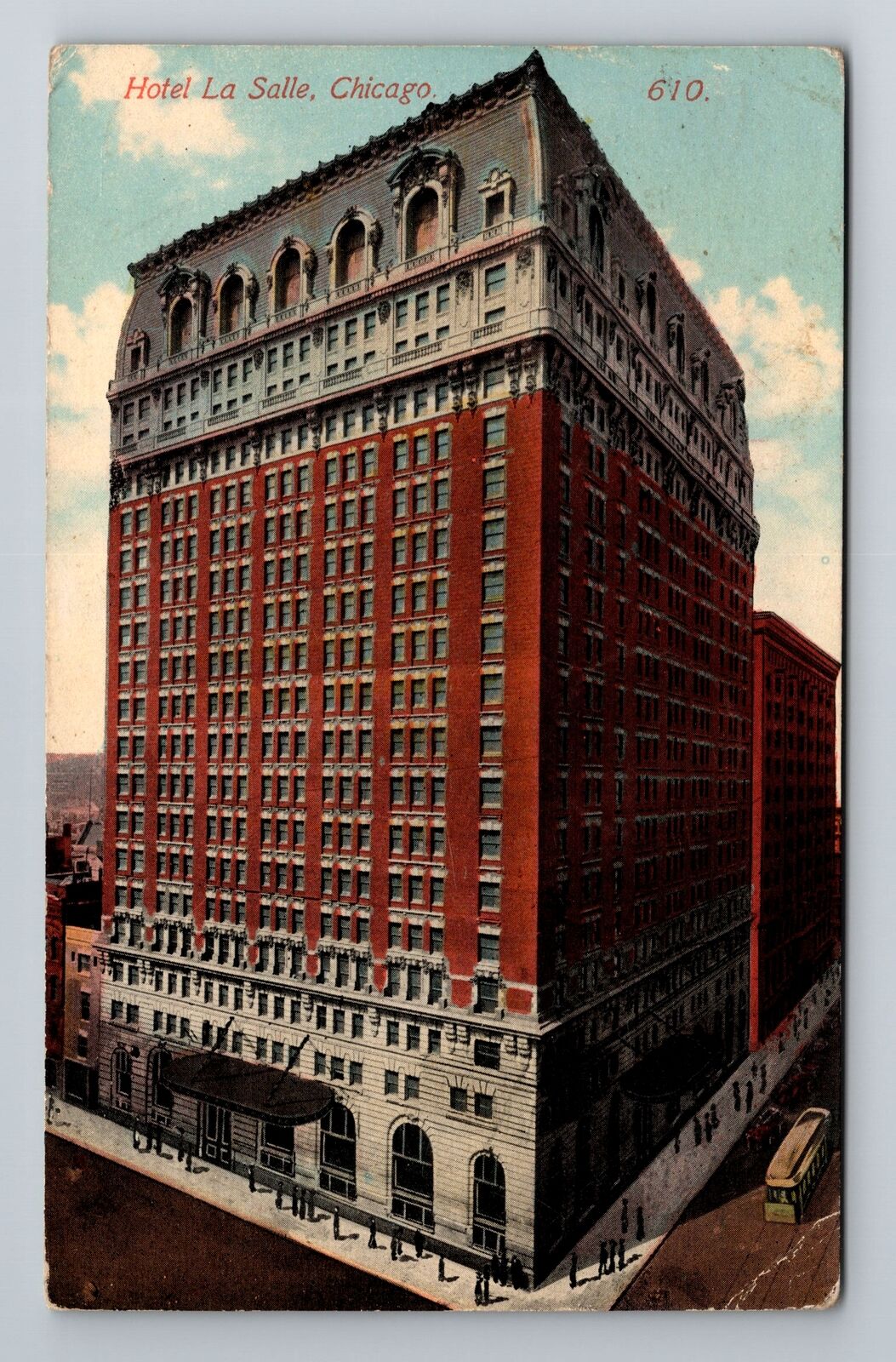 Chicago IL-Illinois, Hotel La Salle, Advertising, c1916 Antique Vintage Postcard