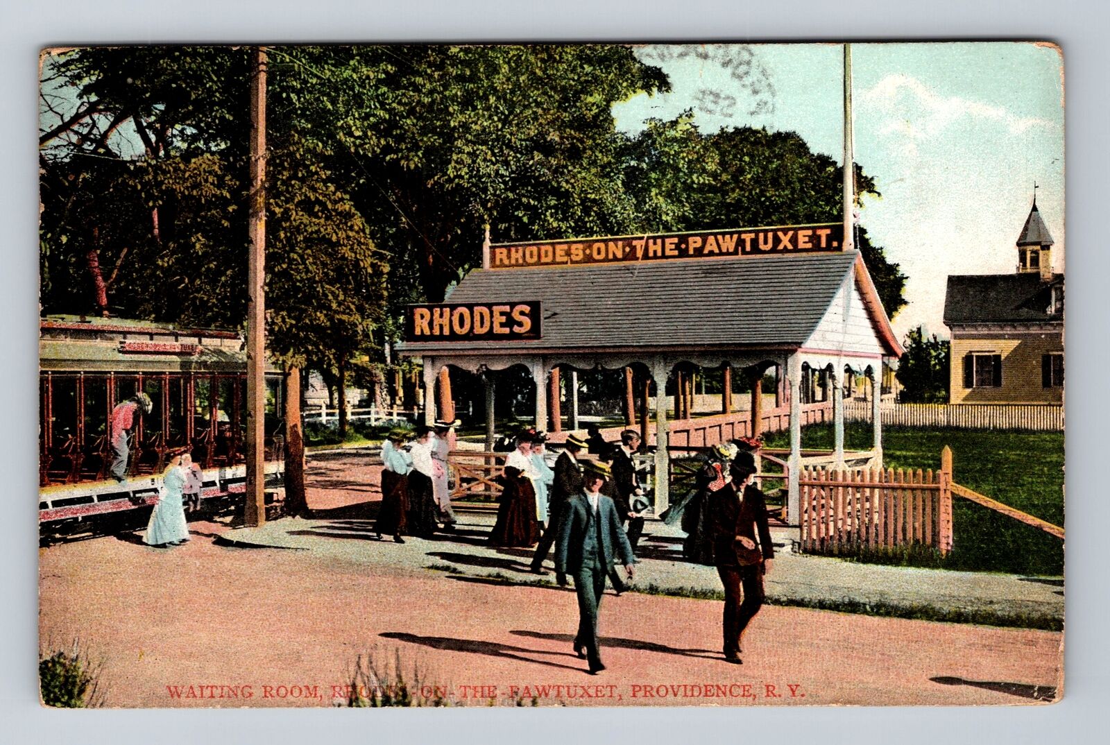 Providence RI-Rhode Island, Waiting Room, Antique, Vintage c1910 Postcard