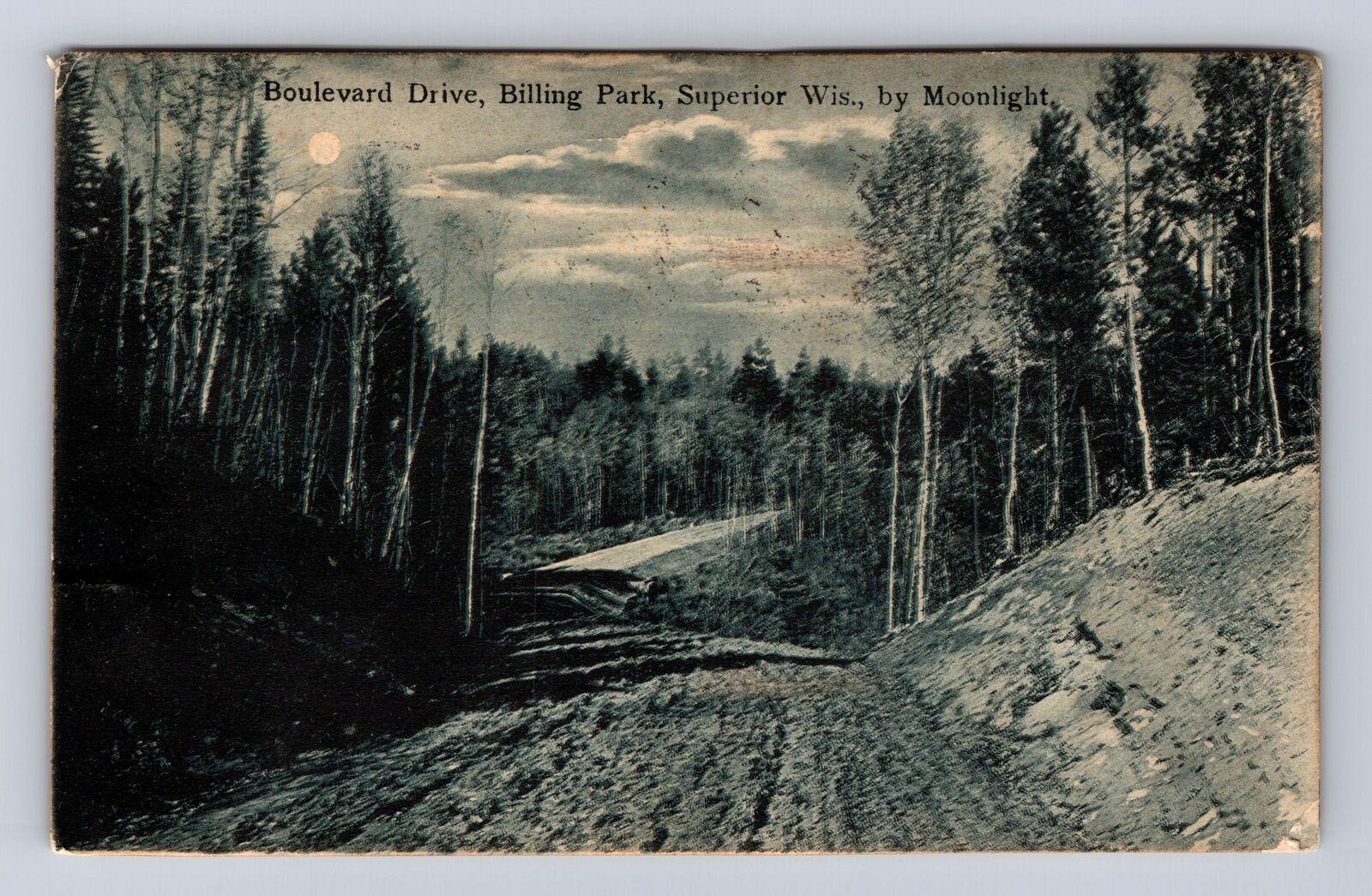 Superior WI-Wisconsin, Boulevard Drive, Billing Park, Vintage c1910 Postcard