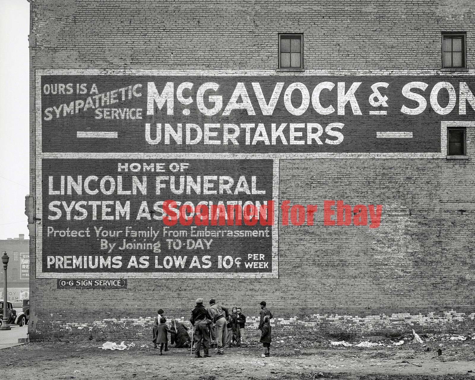 Circa 1941 Sign In Chicago McGavock Undertakers 8x10 Photo 