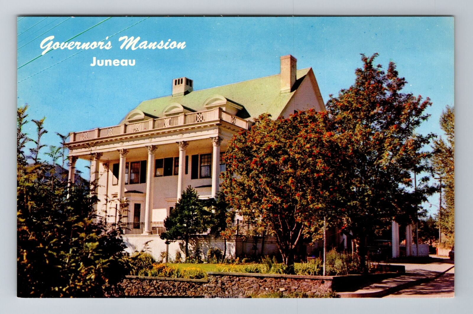 Juneau, AK-Alaska, Governor's Mansion Antique, Vintage Souvenir Postcard