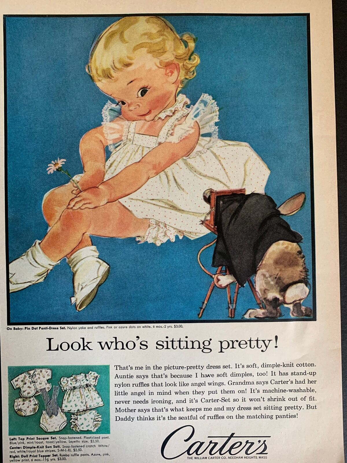 Vintage 1958 Carter’s Children’s Clothing Ad