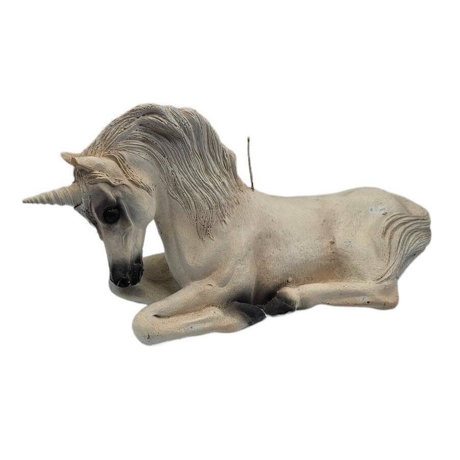 Vintage 1990s Y2K Unicorn Shaped Candle Laying Down Realistic Looking