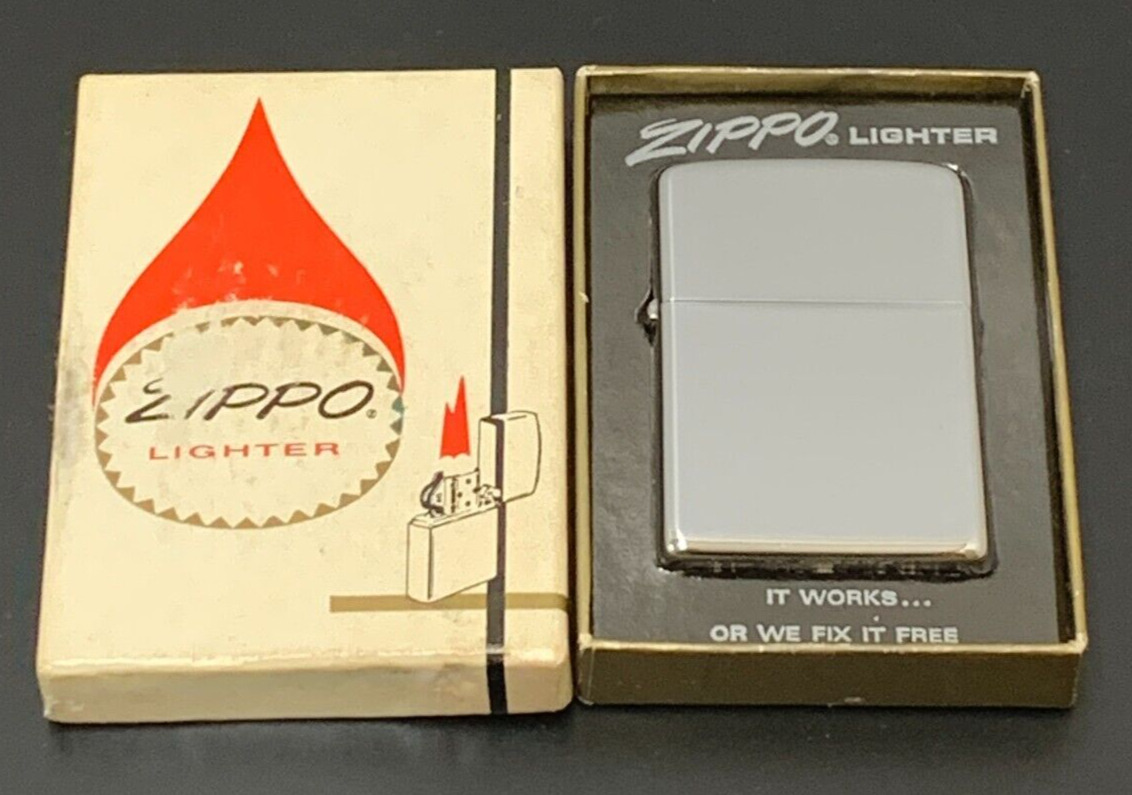 Vintage 1971 Zippo Lighter Polished Chrome  with Original Box  NICE Bradford PA