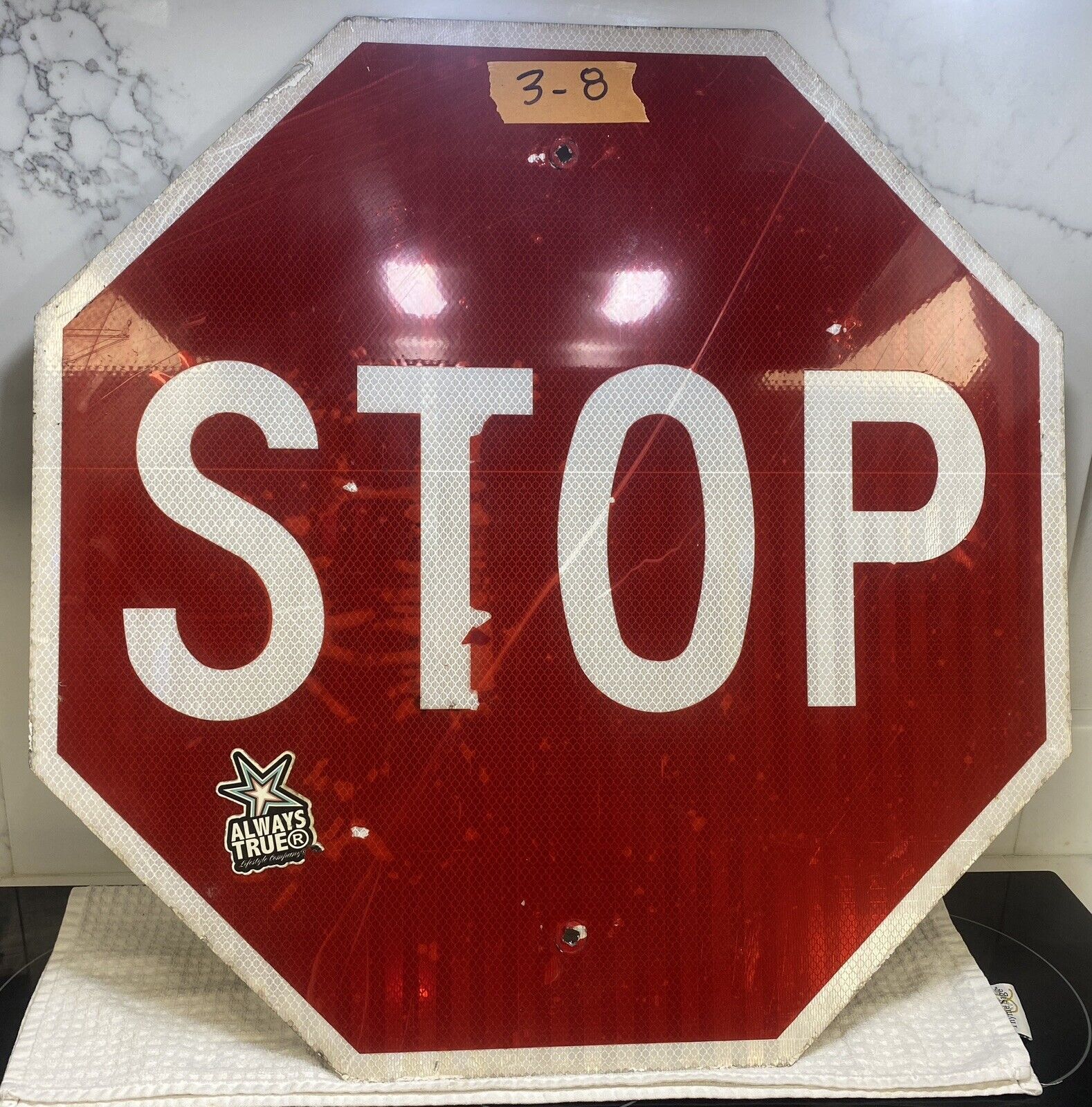 Authentic Retired Street Traffic Road Sign (STOP SIGN 24\