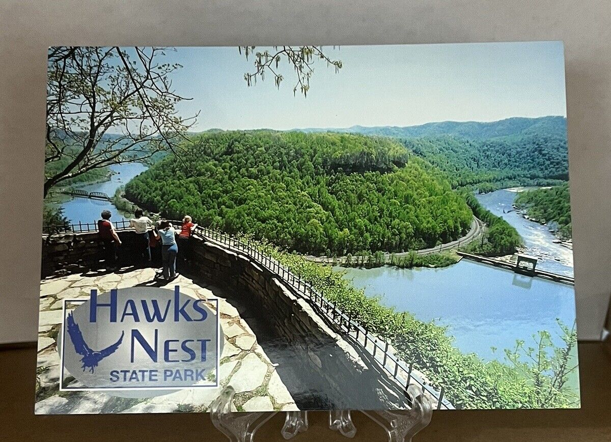 Postcard West Virginia Hawk\'s Nest State Park New River Canyon Hawks Nest Lake