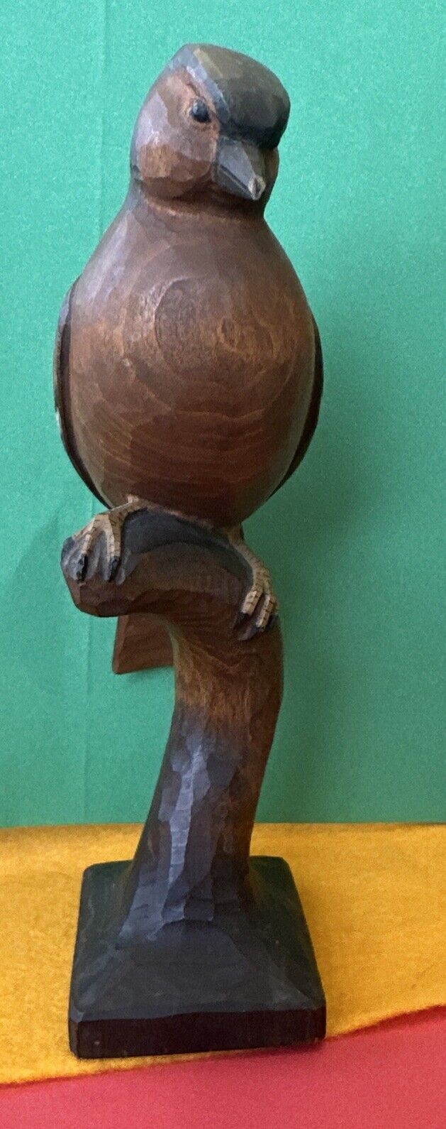 Hans Huggler-Wyss, Brienz, Vintage Wood Carved BIRD Sculpture 7” Very RARE