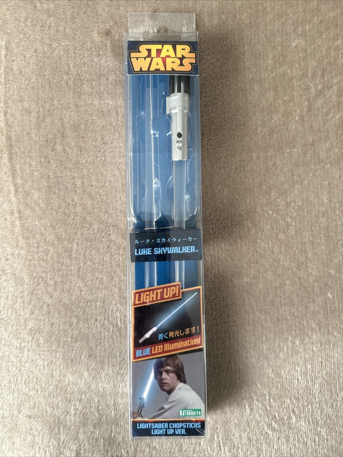 Kotobukiya STAR WARS Lightsaber Chopstick Luke Skywalker Blue Light Up