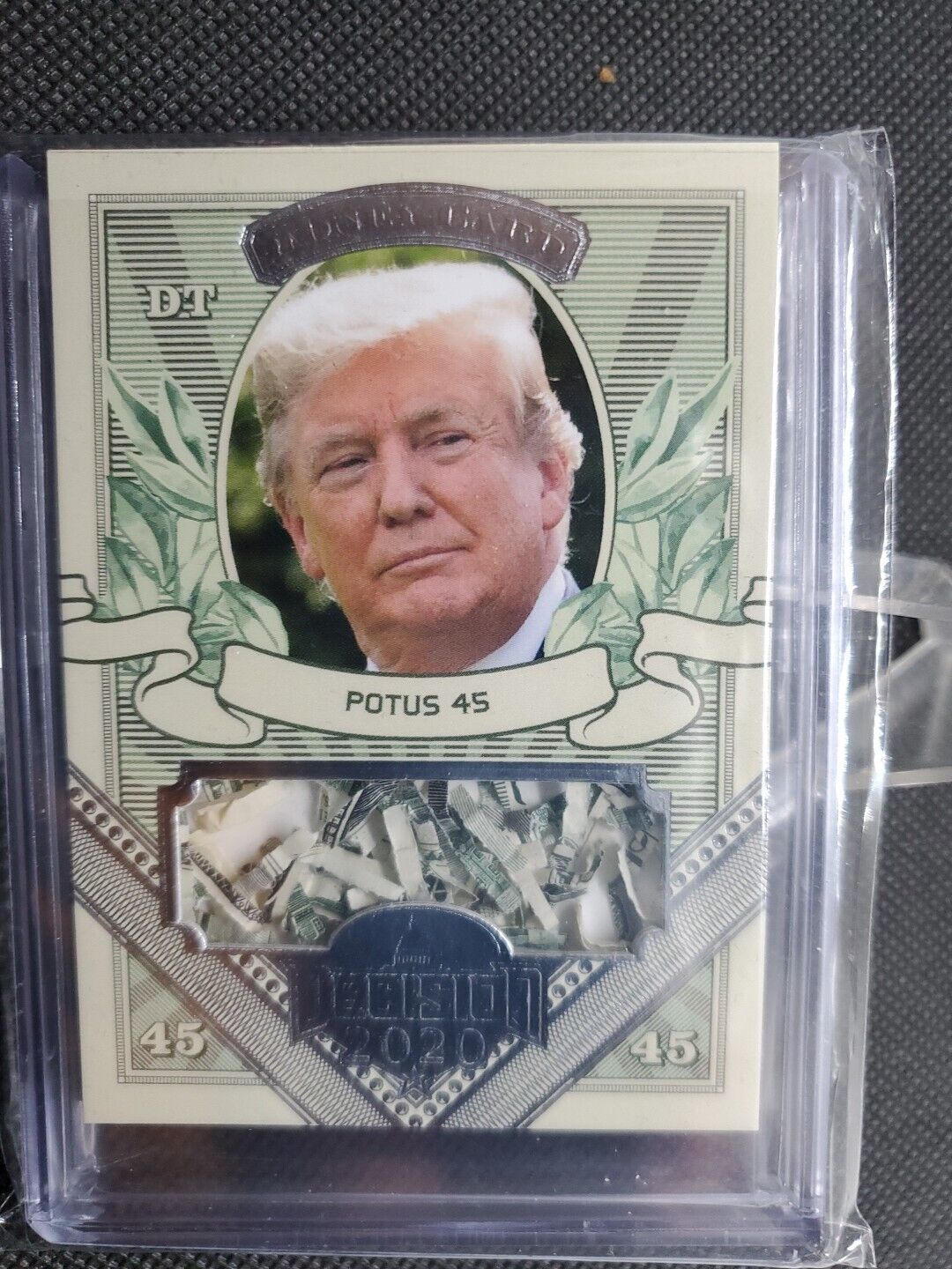 POTUS 45 Donald Trump 2020 Decision 2020 Money Card Shredded Currency MAGA