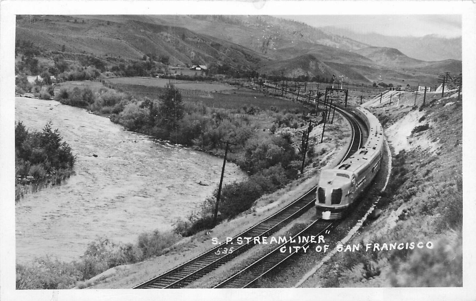 Postcard RPPC California SP Streamliner City of San Francisco 1940s 22-13562
